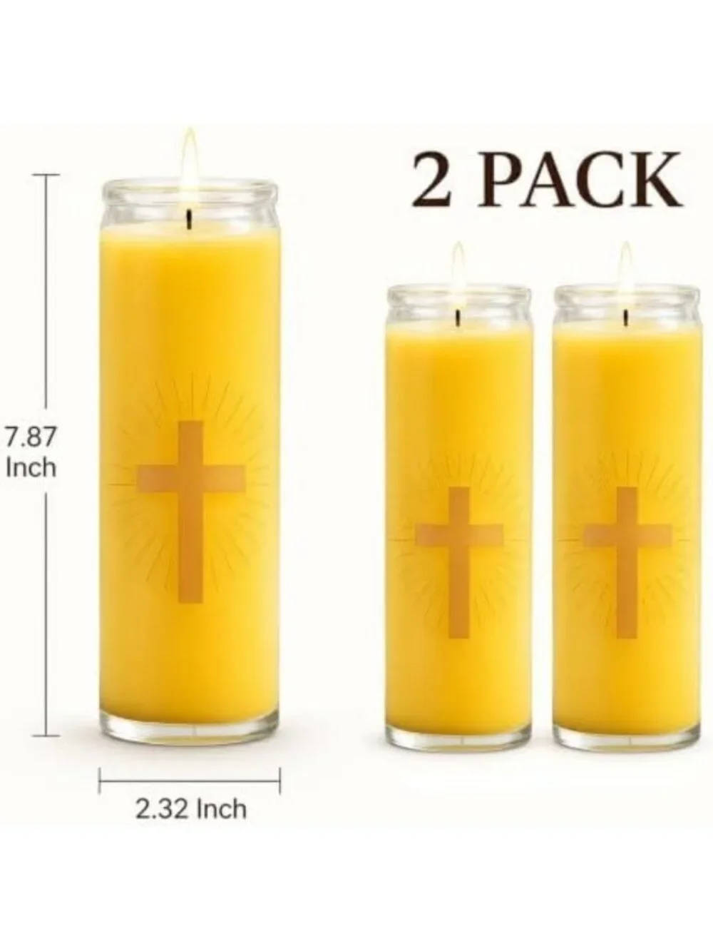 7-Day Beeswax Prayer Candles in Glass - Eco-Friendly, Spiritual Home Decor